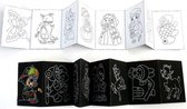 Livre de coloriage Magic à Scratch | 12 mini livrets contenant chacun 8 images à colorier et des cartes à gratter magiques