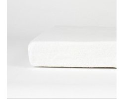 Molton Topper Hoeslaken-Rondom Elastiek-2 Persoons-140x200 cm -Wit-Hoekhoogten-15cm