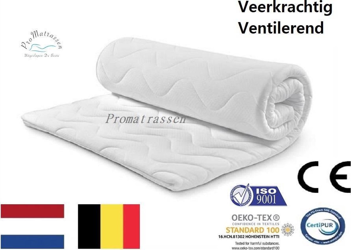 Topdek Matras - Topper - Topdekmatras - Koudschuim – 80x190 - Koudschuim - 10cm dik