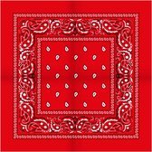 6 Stuks - Paisley Bandana's - Paisley Boeren Zakdoek - Bandana - hoofddoek - rood