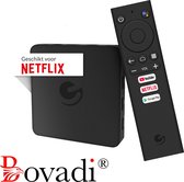 Ematic Pro X1 - Officiële Android TV Box - Google & Netfix 4K Gecertificeerd - Draadloos Keyboard