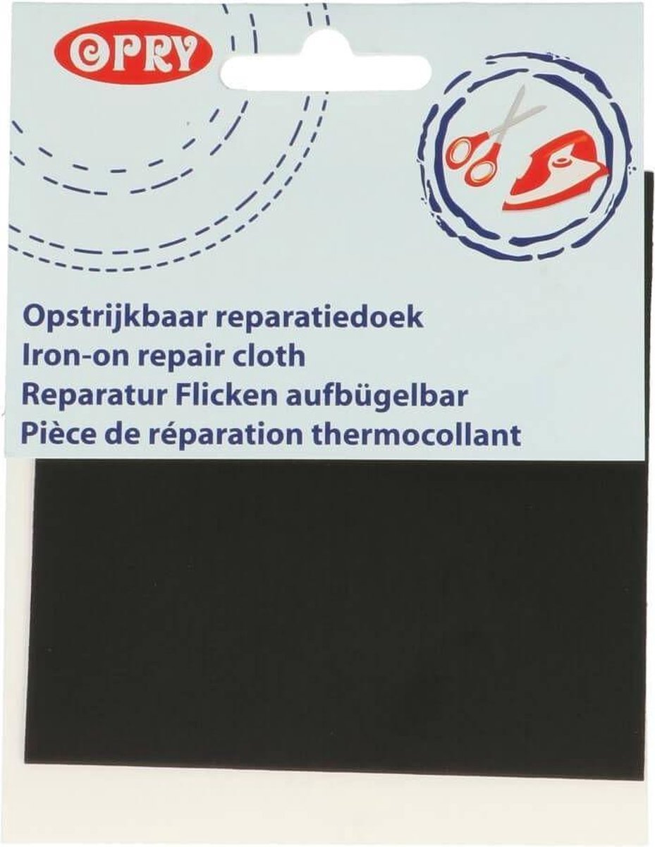 Opry Reparatiedoek Nylon Zelfklevend 10x20cm - 000 Zwart - Opry
