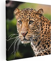Artaza - Peinture sur toile - Léopard de près - 50 x 50 - Photo sur toile - Impression sur toile