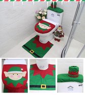 Nixnix - Toiletbril Cover Elf - Kerst - WC Bril Cover - Toiletbril Hoes - Herbruikbare WC-Brilhoesje - Wasbaar - Kerstmis