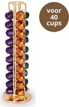 Nespresso Capsulehouder voor 40 Koffiecups – Roterend – Koffiecups Houder – Capsulehouder – Cuphouder – Goud - Rose Goud