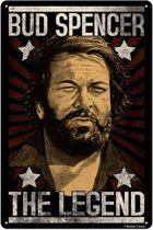 Bud Spencer The Legend Metalen Bord 20 x 30 cm