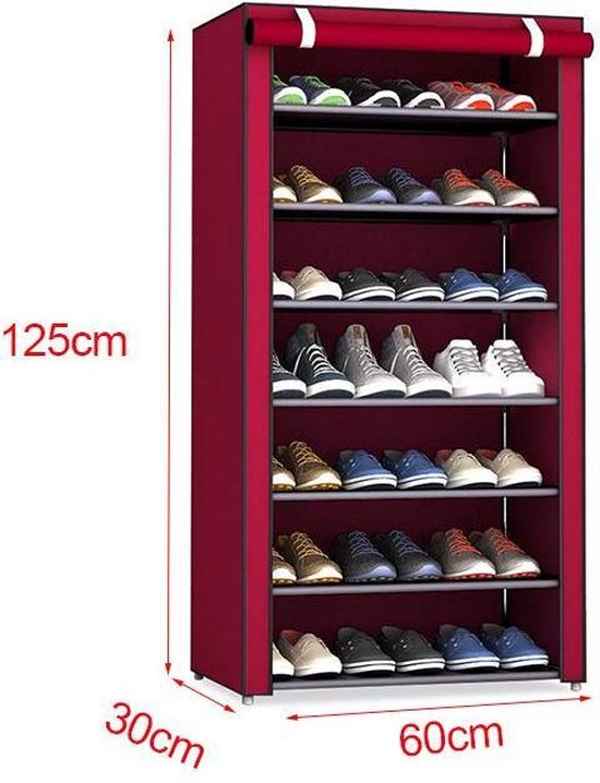 6 couche chaussure Rack étagère en tissu Organisateur Cabinet Mobilier de  Living de... | bol.com