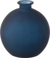 J-Line Vaas Bal Glas Mat Blauw Small Set van 3 stuks