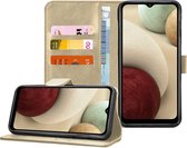 Samsung Galaxy A12 - Bookcase Goud - Portemonnee Hoesje