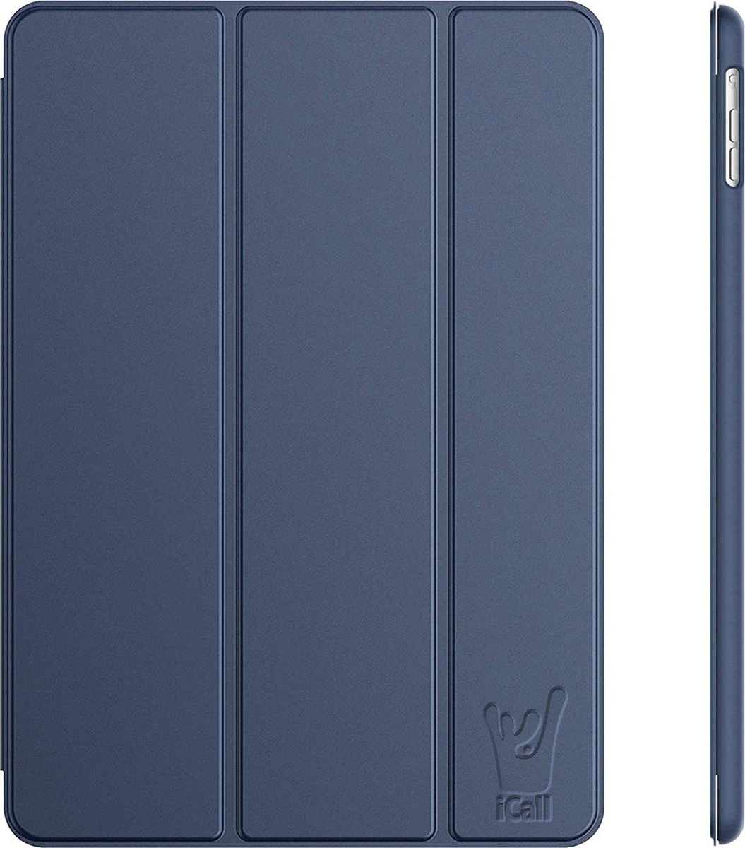 Hoes geschikt voor iPad Pro 2021 / 2020 12.9 inch - Book Case Blauw - Trifold
