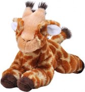 knuffel giraffe Ecokins Mini junior 20 cm pluche bruin