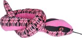 knuffel slang junior 137 cm pluche roze/zwart