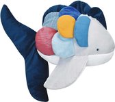 DouDou et Compagnie - Regenboog vis knuffel 50cm - HO3077