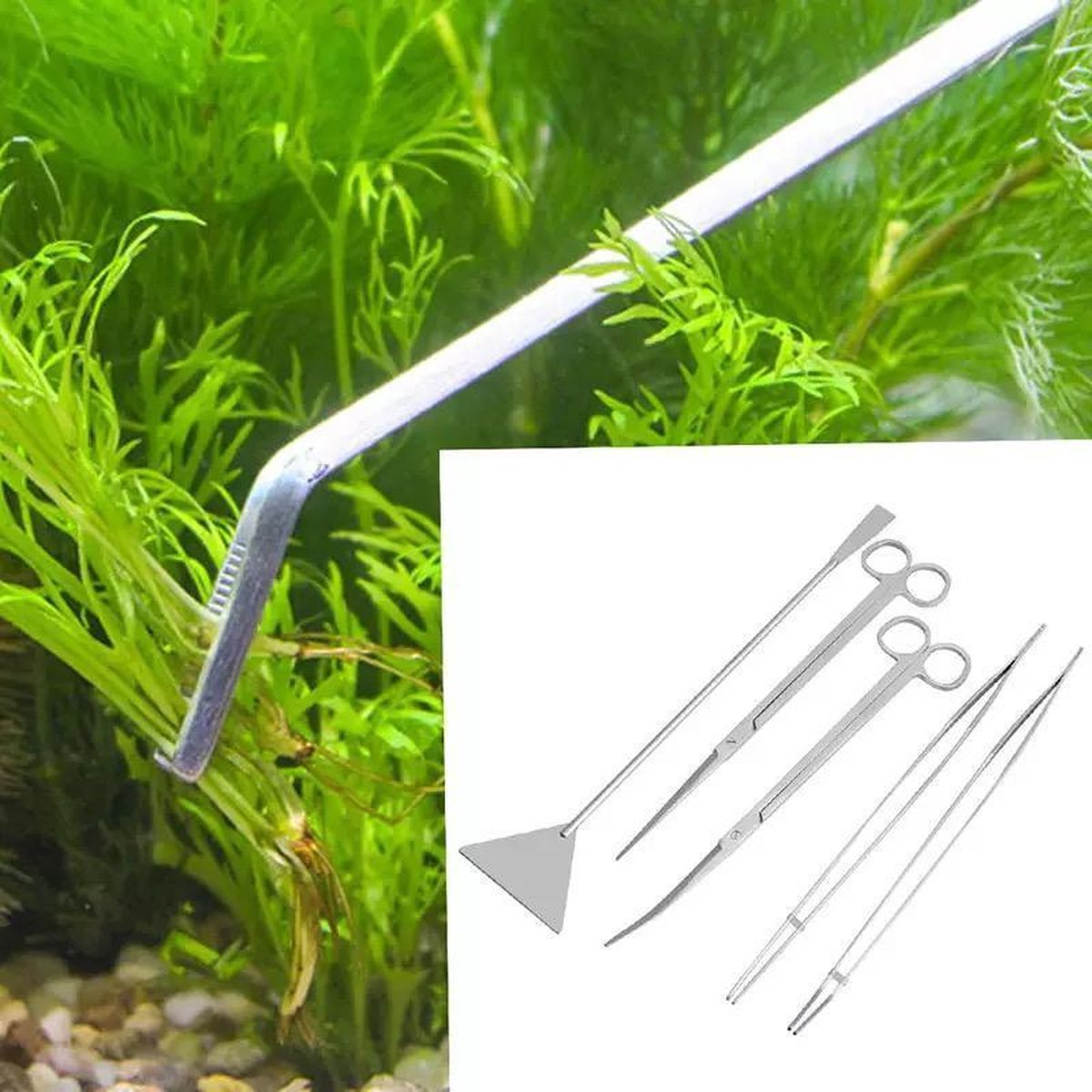 Luxe Luxe RVS 5-in-1 Aquariumtoolsset - afbeelding 4
