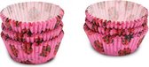 cupcakevormpen Lieveheersbeest 5 cm papier roze 200 stuks