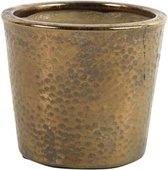 bloempot Ruben 11,5 x 11,5 x 10,5 cm keramiek goud