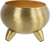 bloempot Farris 12 x 9 cm staal/nikkel goud