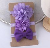 Haarband Meisjes | Haarbandjes | Paars | Setje van 3 | Baby haar accessoires | Meisjes haar accessoires