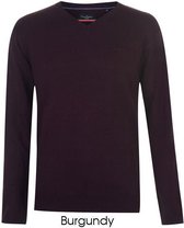 Pierre Cardin pullover - trui met V-hals - Donkerpaars maat L