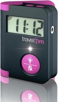TravelTim | Digitale Reiswekker met trilfunctie | Slechthorenden | Doof | Zwart en Roze