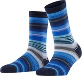 Burlington Stripe damessokken - blauw (marine) - Maat: 36-41
