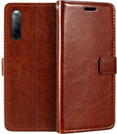 Sony Xperia 10 III - Bookcase Bruin - portemonee hoesje