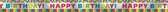verjaardagsbanner multicolor 762 x 14 cm
