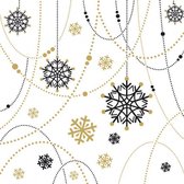 servetten Snow Air-laid 40 cm papier wit 12 stuks