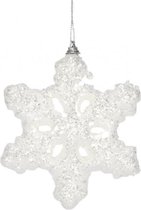 kerstboomhanger sneeuwvlok 20 cm wit
