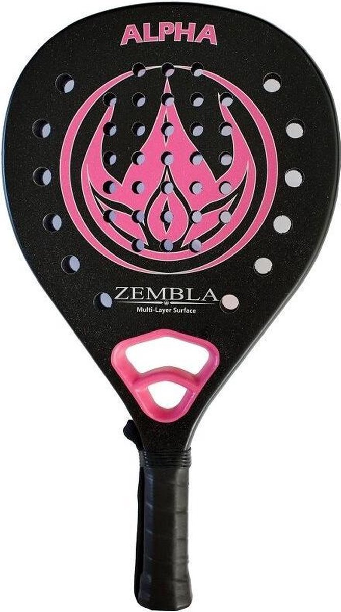 Zembla Alpha 2 Padelracket - Alpha Series - Zwart/Roze