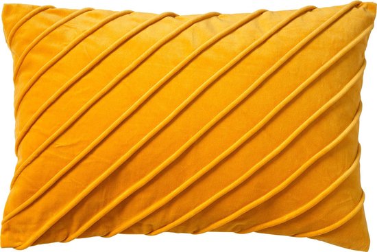 Dutch Decor PACO - Sierkussen velvet 40x60 cm Golden Glow - geel - Inclusief binnenkussen