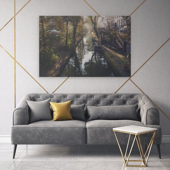 Artaza - Peinture sur toile - Nieuwe Gracht à Utrecht - 120x80 - Groot - Photo sur toile - Impression sur toile