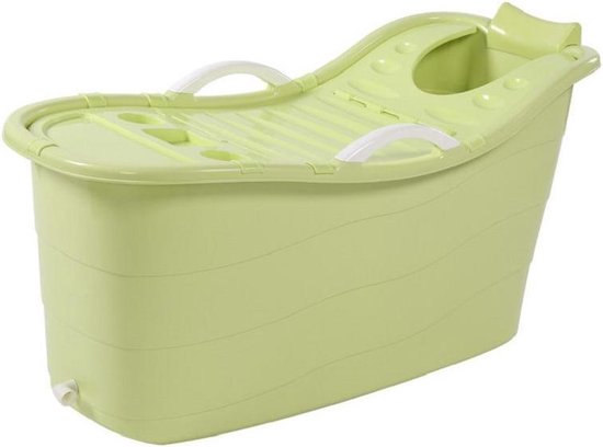 XL zitbad voor volwassenen - bath bucket groen extra ruim -Bath bucket 118cm x 56cm x 62cm - Kinderbad - Draagbaar bad - Mobiele badkuip - Plastic en kunststof bad - Hippe Bad Bucket