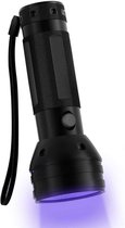 UV Zaklamp Ultraviolet Urine Detector Zaklamp UV Lamp 51 LED Blacklight Aluminium - Zwart