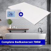 Complete Badkamerset - Infraroodpaneel - 700W - WIFI thermostaat