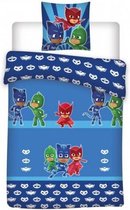 PJ Masks dekbedovertrek 140 x 200 cm blauw