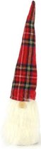 kerstman Aaron 36 x 7,5 cm textiel rood/wit