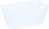 opbergmand 25,5 x 16 cm polypropyleen wit