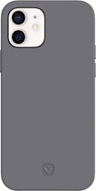 Valenta - Back Cover Snap Luxe - Leer - Grijs - iPhone 12 Mini