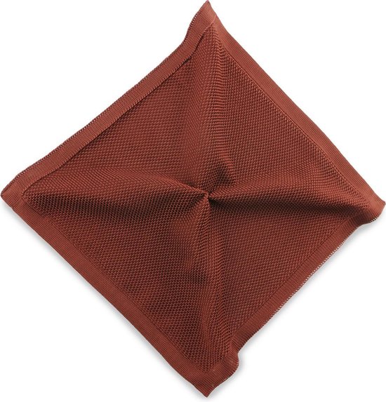 Sir Redman - pochette de costume en tricot brun rouille