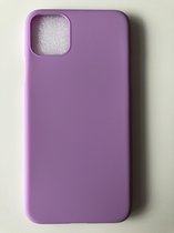 Siliconen back cover case - Geschikt voor iPhone 11 Pro Max - TPU hoesje Paars