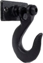 wandhaak Igor 10,6 cm staal zwart
