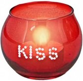valentijnskaars 'kiss' 6,5 x 5,7 cm rood