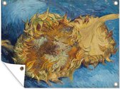 Tuinposter - Tuindoek - Tuinposters buiten - Twee zonnebloemen - Vincent van Gogh - 120x90 cm - Tuin