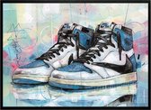 Air Jordan 1 high Travis Scott Fragment schilderij (reproductie) 71x51cm