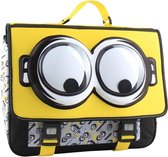 Schoolbag / Boekentas Minions - 2 Compartimenten - Met 3D ogen - 41x15x30cm