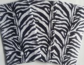 Rekbare boekenkaften 3 stuks zwart-wit gestreept max. A4 - zebra print elastisch en wasbaar - stof textiel kaftpapier, geen kaftpapier meer nodig