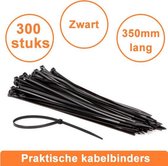 Professionele Werckmann Kabelbinders 4,5 x 350 mm - 300 stuks - Extra Sterk / Tierips / Tiewraps / zwart