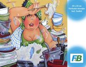 F4B Dikke Dames In de Keuken 40x50 cm | Vierkante Steentjes | Diamond Painting Pakket Volwassenen | Volledig dekkend
