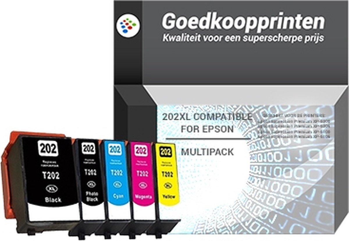 Epson 202XL inkt cartridges Multipack (5 stuks) - Huismerk set